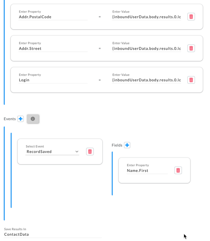 Examples of Events that can be set.